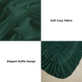 thumbnail image 6 of ANGENIA Dark Green Comforter Sets Queen, 3 Pieces Farmhouse Elegant Ruffle Comforter Sets, All Season Soft Cozy Fluffy Shabby Chic Bed Set(90"x90" Comforter & 2 Pillowcases), 6 of 7