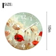 thumbnail image 2 of 10 Inch Wall Clock Battery Operated Silent Clock Decorative for Office, Kitchen, Outdoor, Living RoomSpring Flowers Poppies Vintage Fantastic, 2 of 4