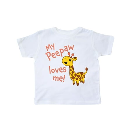 

Inktastic My Peepaw Loves me- cute giraffe Gift Toddler Boy or Toddler Girl T-Shirt