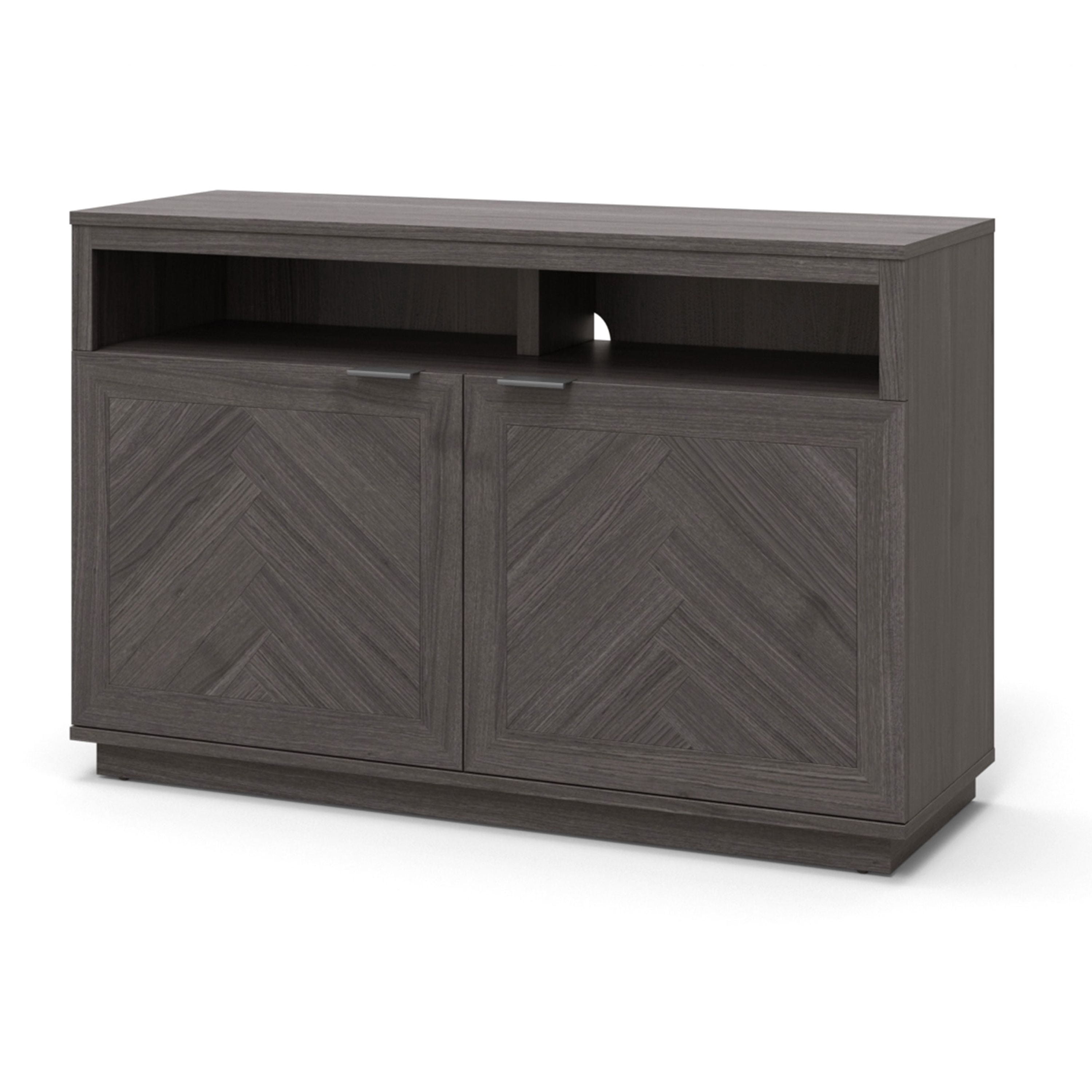 Better Homes & Gardens Herringbone TV Stand for TVs up to 55”, Gray