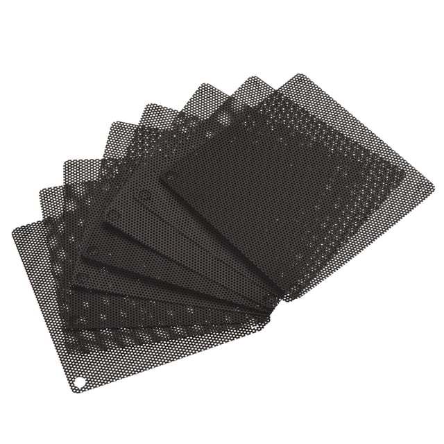 Unique Bargains 80mm Mesh Dustproof Cover Computer Fan Filter Grills Black 8 Pack