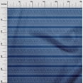 thumbnail image 2 of oneOone Cotton Cambric Fabric Leaves & Chevron Block Print Fabric By Yard 56 Inch Wide, 2 of 4