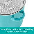 thumbnail image 6 of The Pioneer Woman 37-Ounce Enamel on Steel Grease Strainer, Teal Speckle, 6 of 7