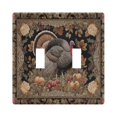 thumbnail image 2 of Thanksgiving Theme Turkey with Flowers Light Switch Cover Electrical Outlet Cover Replaceable Wall Plates 3-Gang, 2 of 8