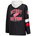 thumbnail image 3 of Women's The Wild Collective Black Detroit Red Wings Original 6 Hooded Blazer, 3 of 4