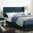 thumbnail image 3 of Modway Reese Nailhead Full/Queen Upholstered Linen Fabric Headboard in Azure, 3 of 10