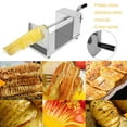 thumbnail image 3 of Manual Stainless Steel Twisted Potato Slicer French Fry Vegetable Cutter Spiral for Home Use or at a Restaurant, 3 of 7