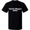 thumbnail image 2 of OXI T-Shirt - World's Okayest Golfer, Basic Casual T-Shirt for Men's and Women Fleece T-Shirt Short Sleeve - Black Small, 2 of 3