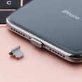 thumbnail image 4 of 5 tapones antipolvo de metal para iPhone 13 12 Pro Max, color negro, 4 of 4