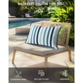 thumbnail image 4 of Pack of 2 Outdoor Lumbar Pillow Covers 11x16 Inch, Teal Blue Stripe Waterproof Throw Pillow Covers Set, Ombre Geometric Aqua Vertical Striped Decorative Cushion Cases for Patio Porch Car, 4 of 7