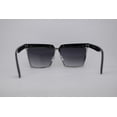 thumbnail image 4 of Womens Thick Eye Brow Metal Rim Mob Fashion Sunglasses Silver Black Smoke, 4 of 4