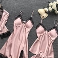 thumbnail image 3 of Lingerie Intime Femme Robe en Soie Dentelle Robe Babydoll Tenue de Nuit Nuisette Ensemble de Pyjama TTTTG, 3 of 6