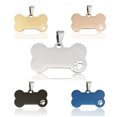 thumbnail image 1 of Etiqueta de identificación de mascota personalizada, colgante de pata de hueso plateado y dorado con hueco, nombre de perro personalizado grabado TUNC Sencillez, 1 of 5