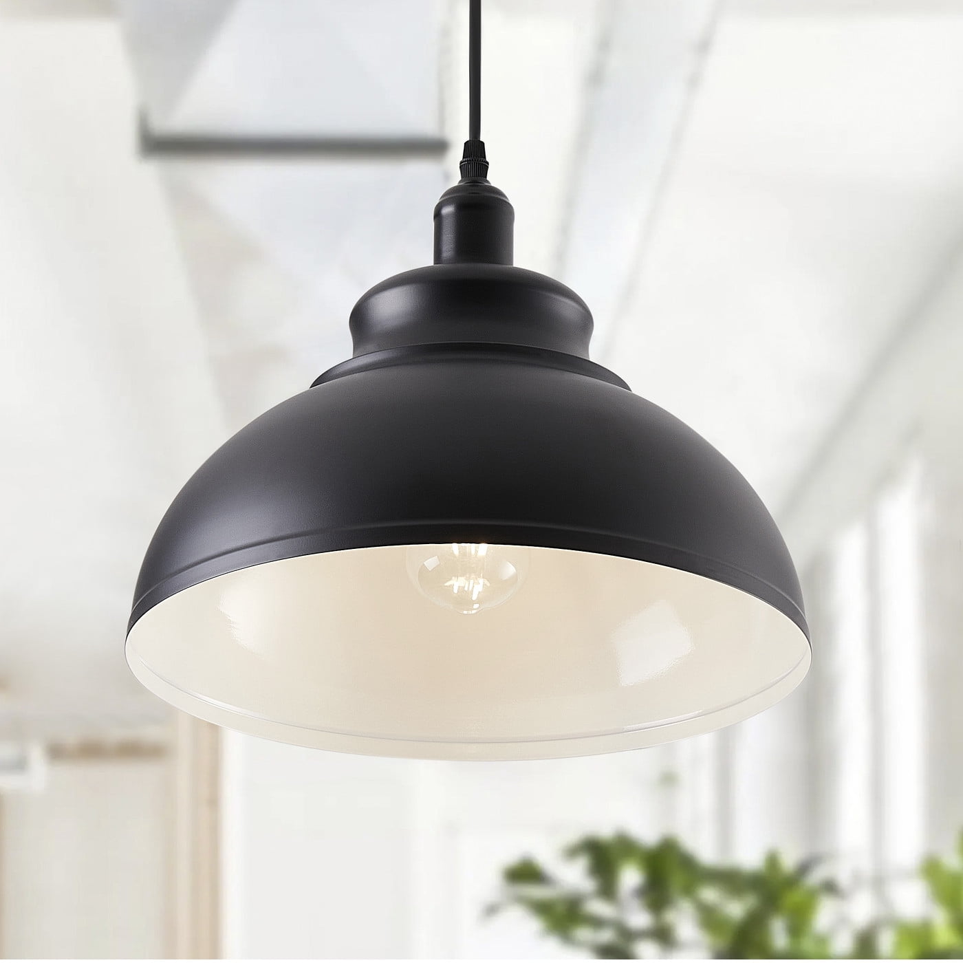 Aiwen Matte Black Pendant Light Modern Light Fixture Hanging Ceiling Lamp Farmhouse Lighting
