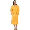 thumbnail image 3 of TowelSelections Women's Super Soft Plush Bathrobe Fleece Spa Robe Small-Medium Aspen Gold, 3 of 5
