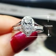 thumbnail image 2 of 3Ct Pear Cut Moissanite Solitaire Ring 925 Sterling Silver Band Engagement Fashion Jewelry, 2 of 4