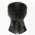 thumbnail image 5 of Female Coat Autumn and Winter Fashion Plus Size Solid Sleeveless Fur Neck Vest Jacket Coat, 5 of 6