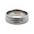 thumbnail image 2 of Metals Jewelry Men's / Women's 7mm Center Groove With Satin Finish Titanium Wedding Ring Size 7.5, 2 of 6