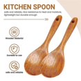 thumbnail image 5 of 4 Pieces Wood Spoons 21.5cm Wooden Rice Paddle Versatile Serving Spoon Non Stick Heat Cooking Spoon, 5 of 5