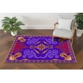 thumbnail image 2 of Large Rug, Dining Room Rug, Modern Rug, Rug, Salon Rug, Office Rug, Aladdin's Rug, Purple Rugs, Wedding Rugs, 3D Printed Rugs, Kids Room Rug, 2.6'x4' - 80x120 cm, 2 of 4