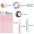thumbnail image 2 of Pinkiou Nail Art Brushes Kit Pen Designer Stamp Tools for Nails Decorations, Pink, 2 of 10