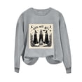 thumbnail image 6 of MexChoioe Women Long Sleeve Pullover Sweatshirt Crew Neck Halloween Front Graphic for Casual Fall Outings Sweatshirt, 6 of 6