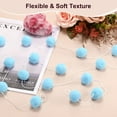 thumbnail image 2 of Uxcell 6.56ft x 1.18 inch Felt Ball Garland, Pom Pom Garland with 30 Balls Light Blue 6 Count, 2 of 6