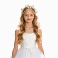 thumbnail image 2 of Cdudpw Baby Girl Floral Headband Flower Crown Elastic Hairband for Newborn Toddler(White,5-13 Years), 2 of 5