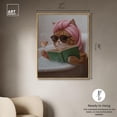 thumbnail image 4 of Bubbles and Cat Canvas Print Fun Bathroom Art by Art Remedy, Gold Frame, 36 x 45, 4 of 6