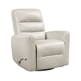 thumbnail image 3 of OakvillePark Crestshire Faux Leather Swivel Glider Reclining Chair, Beige, 3 of 15