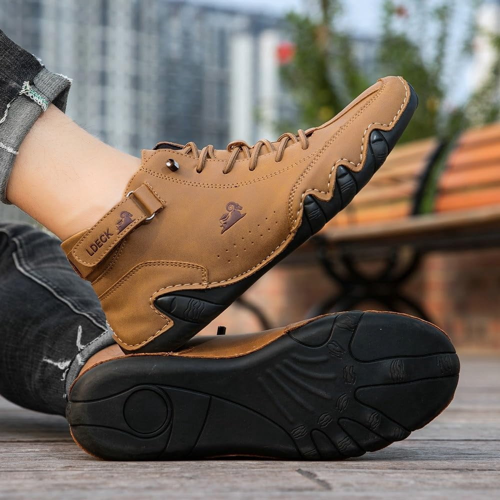 Vogany Shoes Women, Vogldeck - Waterproof and Breathable Orthopedic Shoes, Outdoor Beck Shoes Comfy Lightweight Non-Slip Orthopedic Sneakers Walking Hiking Ankle Boots(Khaki,US 6.5)