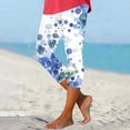 thumbnail image 5 of Stamzod Womens Capri Pants 2026 High Waisted Printing Summer Capris Yoga Pants Beach Vacation Clothes Multicolor-12 M, 5 of 5