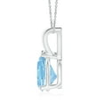 thumbnail image 2 of Angara Natural 1.25 ct Aquamarine Pendant Necklace for Women in 14K White Gold (Size-9x7mm) - March Birthstone Jewelry | Pear Aquamarine Pendant, 2 of 8
