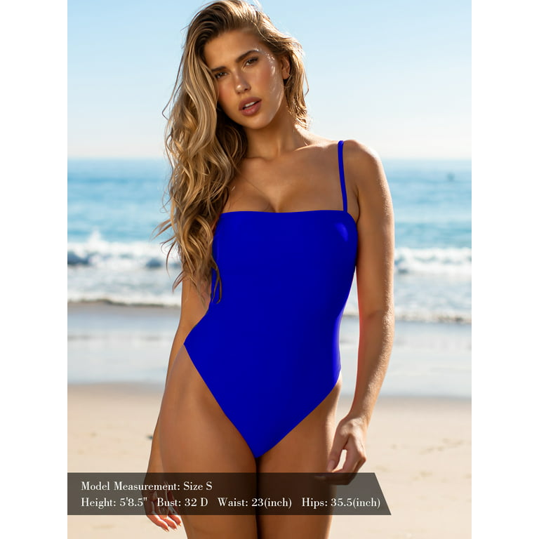 Oroblù  Stripes Padded One-Piece Bandeau Swimsuit