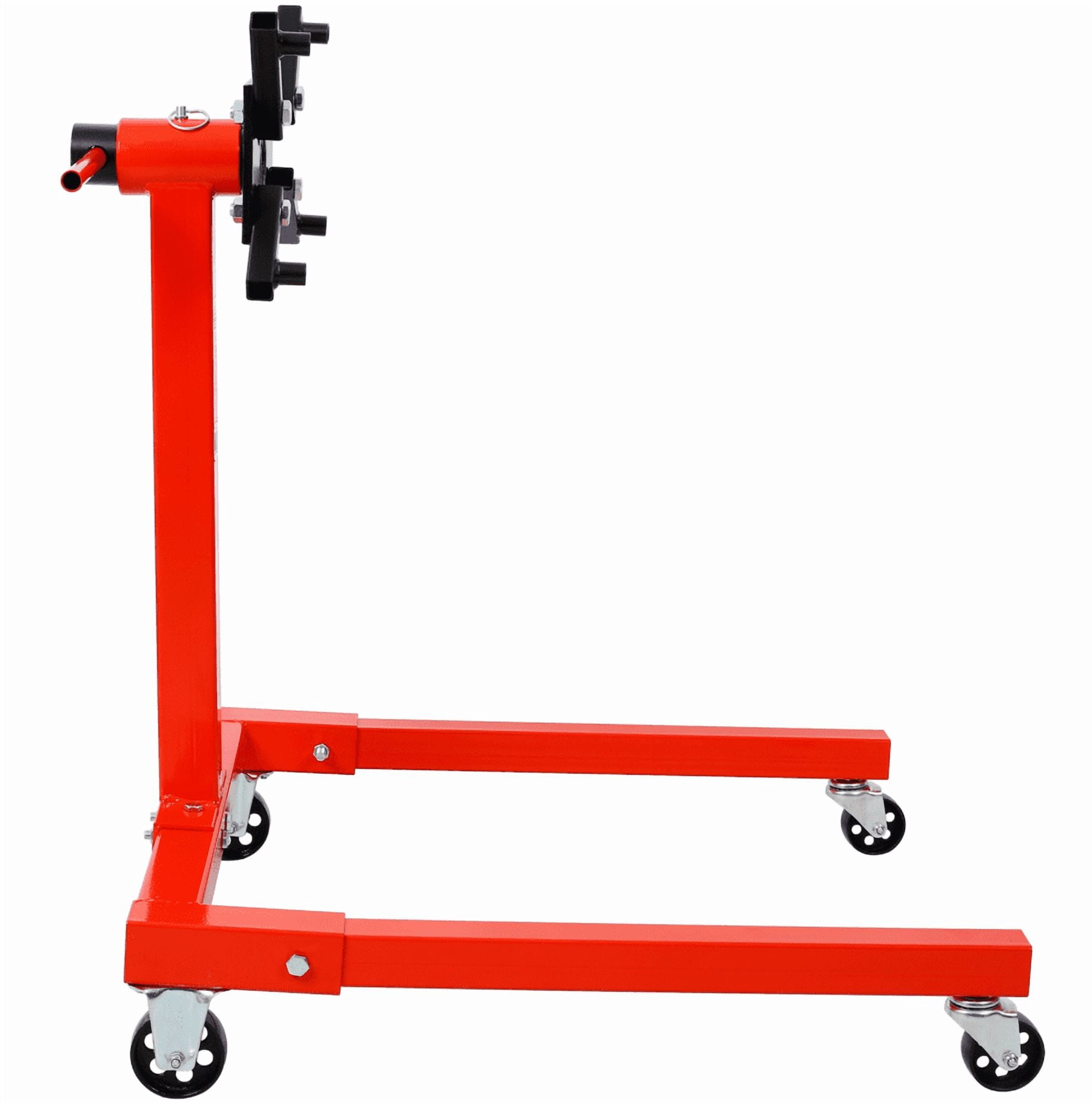 Engine Stand 1500lb 4-Wheel Rotating Head 4 Arms Red