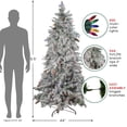 thumbnail image 6 of Northlight Real Touch™ Pre-Lit Artificial Flocked Dunton Spruce Slim Christmas Tree - 6.5' - Multi, 6 of 8