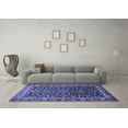 thumbnail image 3 of Ahgly Company Machine Washable Indoor Square Persian Blue Traditional Area Rugs, 3' Square, 3 of 4