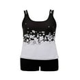 thumbnail image 4 of EIMELI Plus Size Swimsuits for Women Two Piece Tankini Top Boyshort Bathing Suits Tummy Control Swimwear, 4 of 6