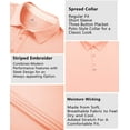 thumbnail image 2 of SPEEDRUN Men's Moisture-Wicking Quick-Dry Golf Polo Shirt Casual Business Short Sleeve Coral Pink L, 2 of 6