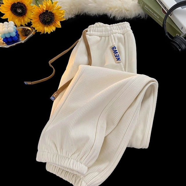 Pantalones deportivos cómodos y relajados para hombres y mujeres, pantalones de chándal de cintura elástica con cordón, opciones multicolores