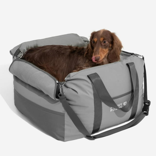 Asiento de coche para perros FUNNY FUZZY impermeable, lavable, hasta 16 kg
