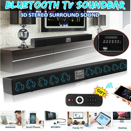 CLSS-D 10 Speaker Powerful Wireless Bluetoot h Hifi Stereo Audio Home Theater TV Soundbar 3D Surround Music Player Speaker Subwoofer + Remote U-disk SD for PC Cellphone (Best Tv Speakers For Music)