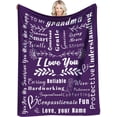thumbnail image 1 of LHSHID Custom Blanket for Grandma Personalized to My Grandma from Grandkids Letter Throw Blanket for Couch Bed Sofa Mothers Day Birthday Gifts 30"x40", 1 of 6