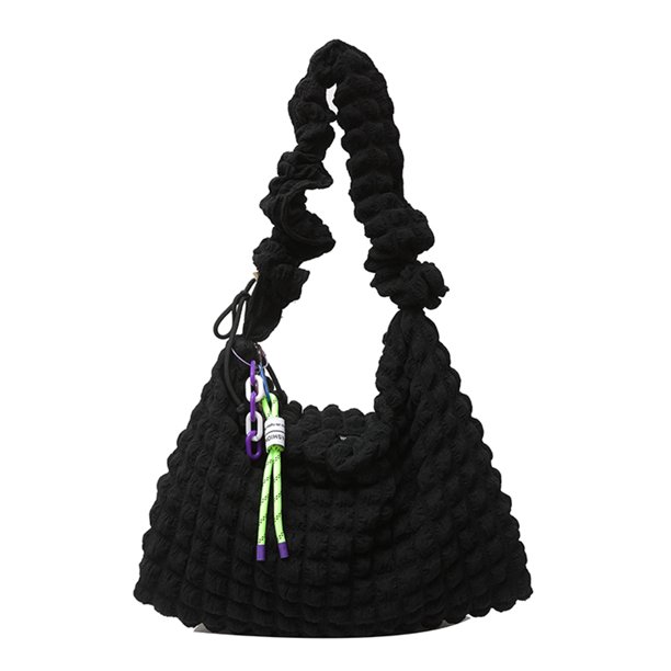Burbuja Satchel Bag Candy Colors Knitted Bag Nylon Color Sólido Bolsa (Gris) Tmvgtek Para Estrenar