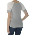 thumbnail image 2 of HIPPIE ROSE Womens New 1055 Gray Color Block Burn Out Casual Top M B+B, 2 of 2