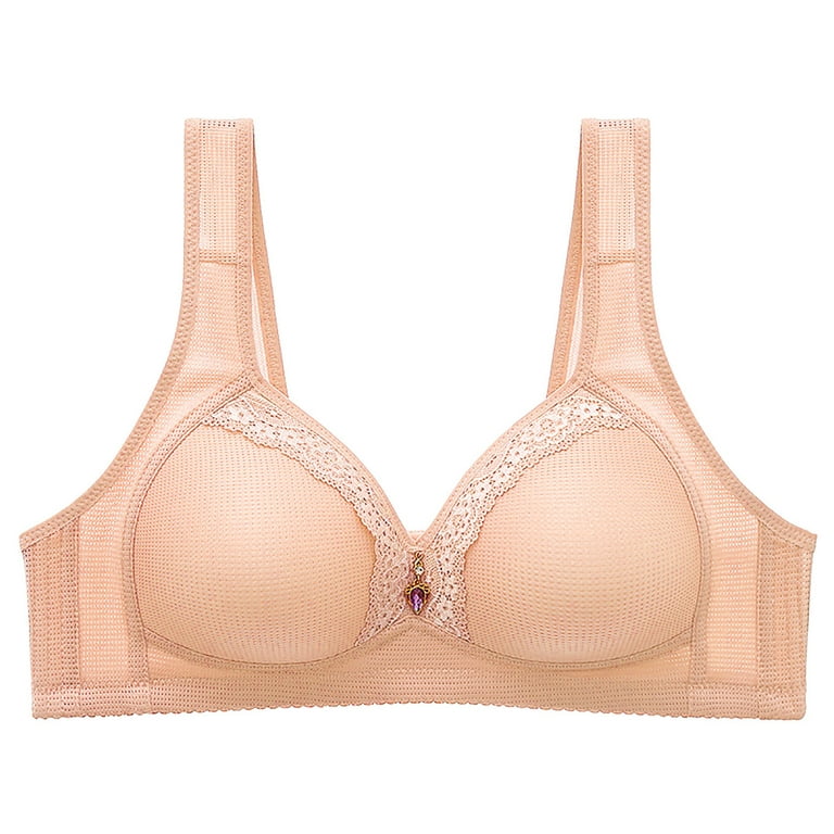 Zuwimk Bras For Women Full Coverage,Women's Cloud Super Soft, Smooth  Invisible Look Wireless Lightly Lined Comfort Bra Beige,36D/80D 