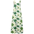 thumbnail image 6 of Gyujnb Women's St. Patrick's Day Overalls - White Green Yellow Shamrock Print Pocketed Wide Leg Jumpsuit for Irish Festival,5XL, 6 of 6