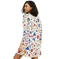 thumbnail image 2 of FORMRS Womens Long Sleeve Nightgowns Crew Neck Sleep Shirt Soft Pajamas Sizes S-3XL, Simple Shapes, 2 of 8