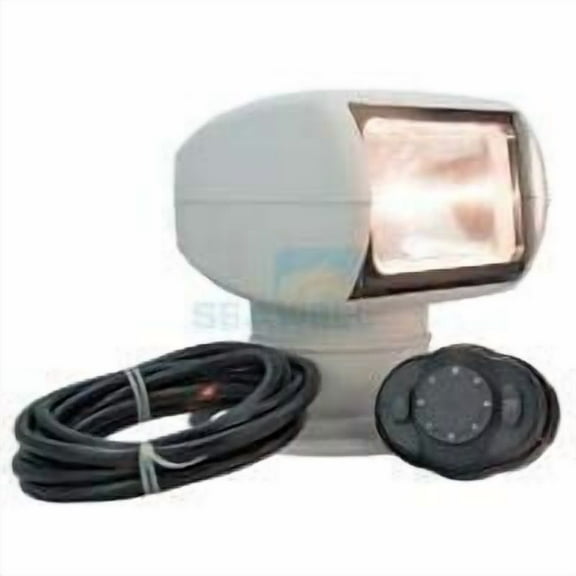 Boat Spotlights, Marine Remote Control Spotlight Power Supply Emergency Searchlight Waterproof 360°Rotating Light 100W Bulb for Coast Guard DC12V