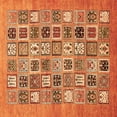 thumbnail image 1 of Ahgly Company Indoor Square Abstract Orange Modern Area Rugs, 5' Square, 1 of 4